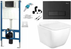 Zestaw Misa WC Podwieszana Martin + Stelaż Black H