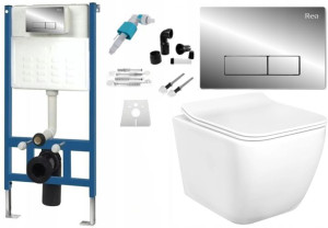 Zestaw Misa WC Podwieszana Martin + Stelaż Chrom H