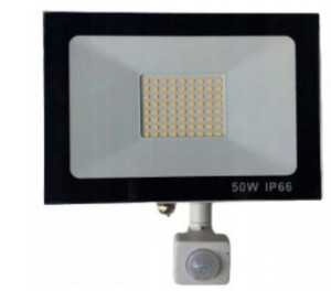 Lampa Naświetlacz LED 50W WW PIR CZUJNIK RUCHU