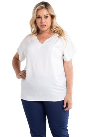 Bluzka elegancka z kieszonką LISA biala 42