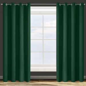 Zasłona Gotowa D91 Parisa 135x250 Cm Ciemnozielony