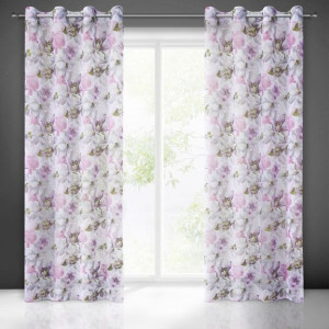 Zasłona Gotowa Bella 140x250 Cm Ciemnoróżowy