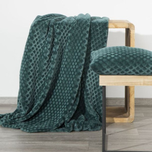 Koc D91 Bela 150x200 Cm Ciemnozielony