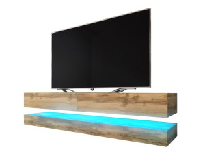 SZAFKA RTV z LED Fly 140 cm stolik Dąb wotan