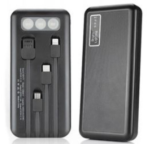 M1 / Powerbank 10000mah Micro Usb, Usb-c, Lightning, Usb, Latarka