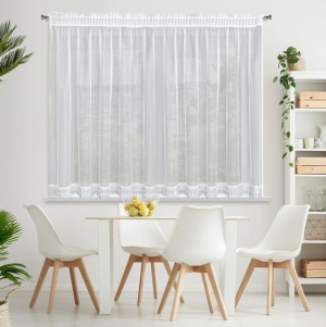 Firana Gotowa Sari Na Taśmie 300x145 Cm Biały