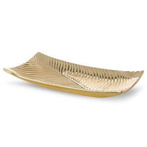Patera Dekoracyjna Sena 45x25x8 Cm Złoty