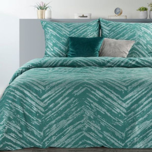 Komplet Pościeli W Pudełku Metalic6 160x200 Cm, 2 Szt. 70x80 Cm Turkusowy