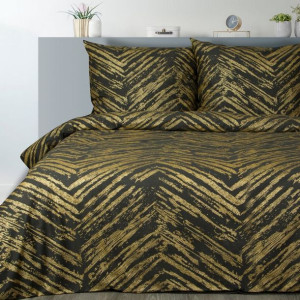 Komplet Pościeli W Pudełku Metalic7 160x200 Cm, 2 Szt. 70x80 Cm Czarny