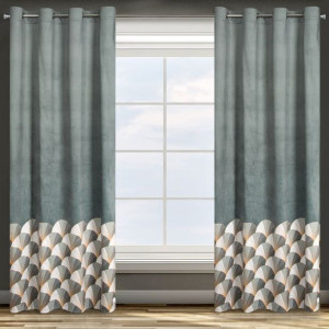 Zasłona Gotowa D91 Gina 140x250 Cm Stalowy