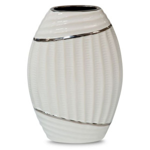 Wazon Dekoracyjny Emina (03) 21x9x32 Cm Biały
