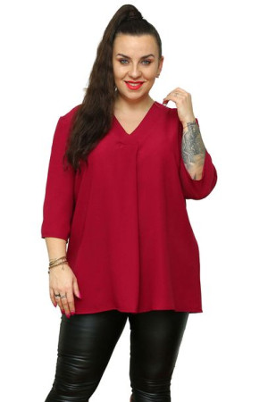 Bluzka SARIA dekolt serek bordo 42