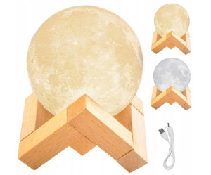 Lampka Nocna Lampa Księżyc Świecący 3d Moon Light