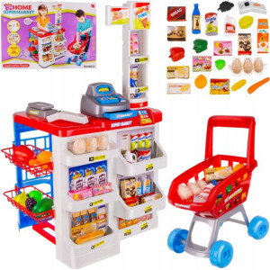 Supermarket Sklep Stragan Dla Dzieci Kasa + Koszyk