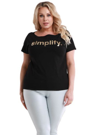 Bluzka NUNA t-shirt simplify czarna 44