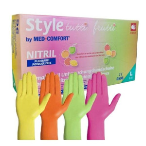 Rękawiczki Nitrylowe Kolorowe Tutti Frutti M