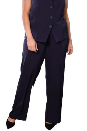 Spodnie ANSELMA z przesz.kantem granat 50 PLUS SIZE