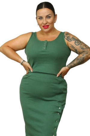 Bluzka MURCJA top dzianinowy napy khaki 44