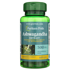 Puritan's Pride Ashwagandha Ekstrakt 500 mg - 60 kapsułek