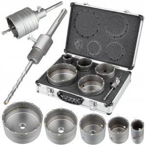 Otwornice Do Betonu + Adapter Sds Zestaw 6szt