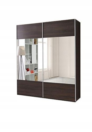 szafa przesuwna PORTO wenge z lustrem 175 cm dwudrzwiowa