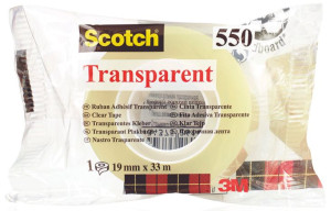 Taśma klejąca Scotch przezroczysta w folii 19mmx33m