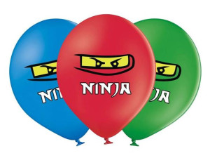 Balony Lateksowe Ninja Ninjago 6 Szt 25x37cm