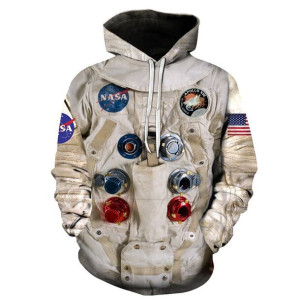 Bluza Męska Chłopięca Z Kapturem I Efektem 3d Hoodie Agencja Kosmiczna Nasa