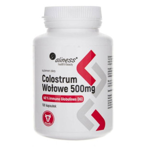 Aliness Colostrum Wołowe IG 40% - 100 kapsułek