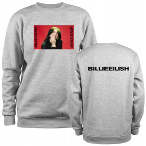 Bluza BILLIE EILISH Blosh dziecięca SZARA 140