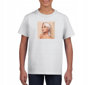 Koszulka Ariana Grande dziecięca biała 128