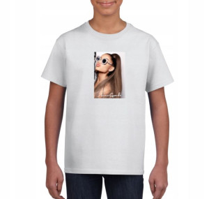 Koszulka Ariana Grande dziecięca biała 140