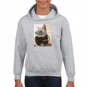 Bluza kot w bluzie supreme dziecięca szara 140