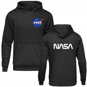 Bluza nasa NASA dziecięca 2 nadruki CZARNA 128