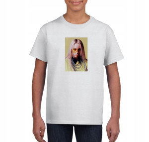 Koszulka Billie Eilish dziecięca biała 152