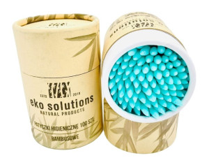 Zestaw: 2x Patyczki do uszu Eko solutions turkusowe po 100szt