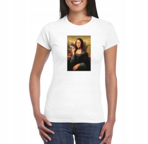 Koszulka Mona Lisa modern art damska BIAŁA XL