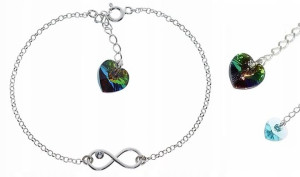 Bransoletka Swarovski nieskończoność DEDYCKACJA