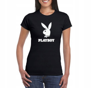 Koszulka Playboy damska czarna M