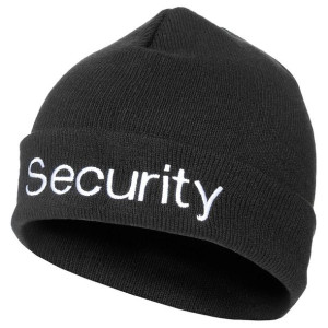Czapka Dokerka Security Mfh Czarna Haftowana