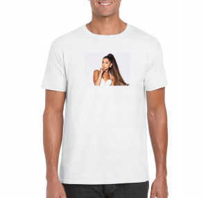 Koszulka męska Ariana Grande biała M