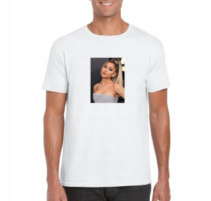 Koszulka męska Ariana Grande biała XL