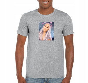 Koszulka męska Ariana Grande szara XL