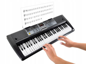 Duże Organy Keyboard Pianino Do Nauki 61 +mikrofon