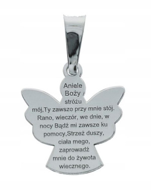 Srebrny Aniołek Pr.925 Grawer Gratis !
