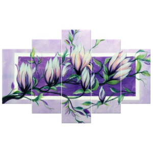 OBRAZ DRUKOWANY  Słodycz magnolii w fiolecie 100x63