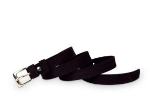 Pasek damski klasyczny choco welur 2 cm