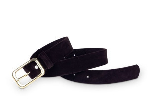 Pasek damski klasyczny choco welur 3 cm