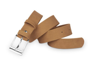 Pasek damski klasyczny sepia welur 3 cm