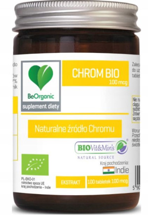 BeOrganic Chrom BIO 100 mcg x 100 tabletek